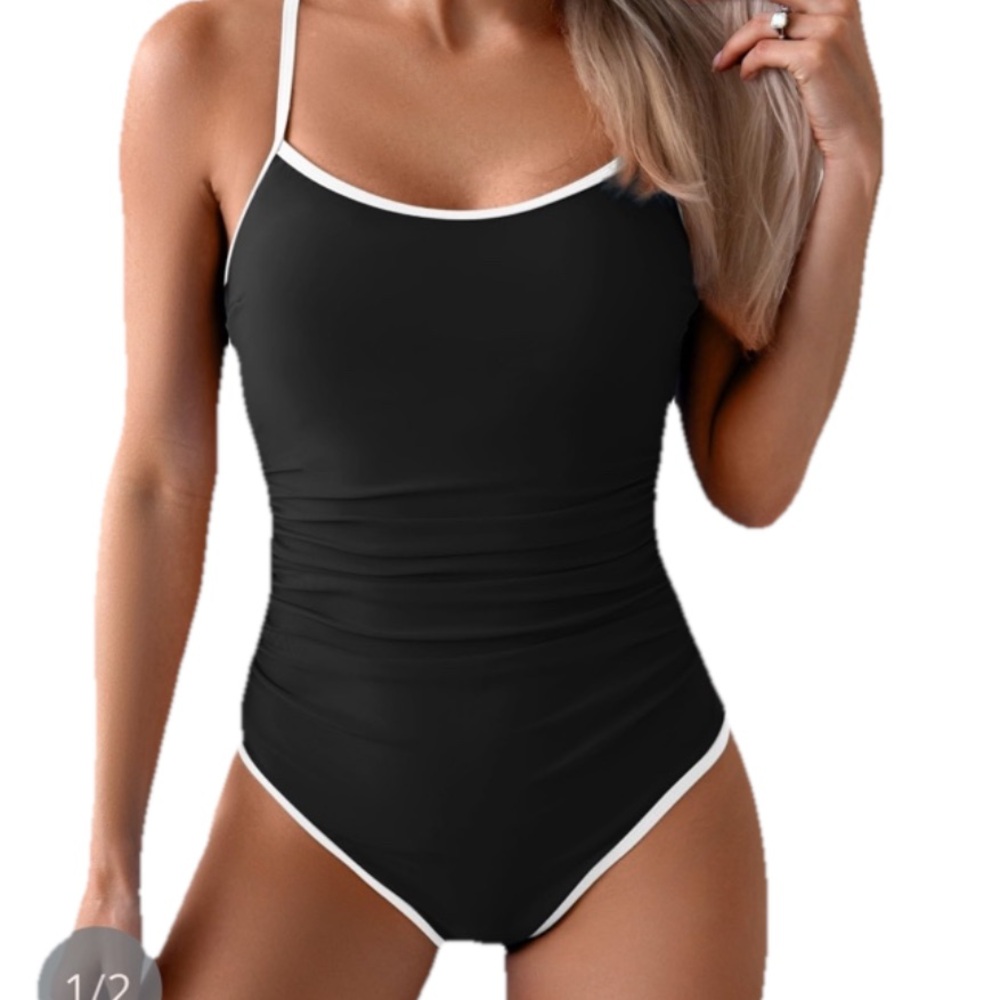 Elegant Black One-Piece Swimsuit